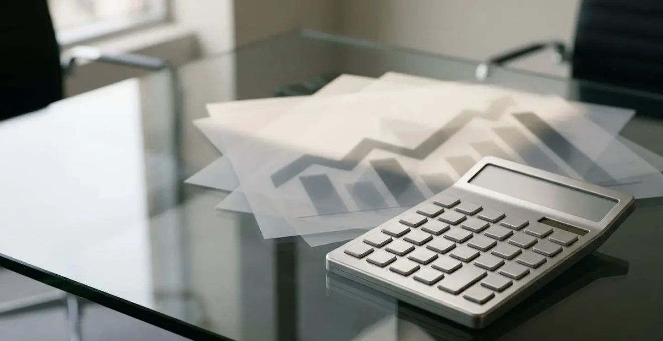 Interface de comparateur d'assurance avec graphiques de prix et calculatrice sur bureau moderne