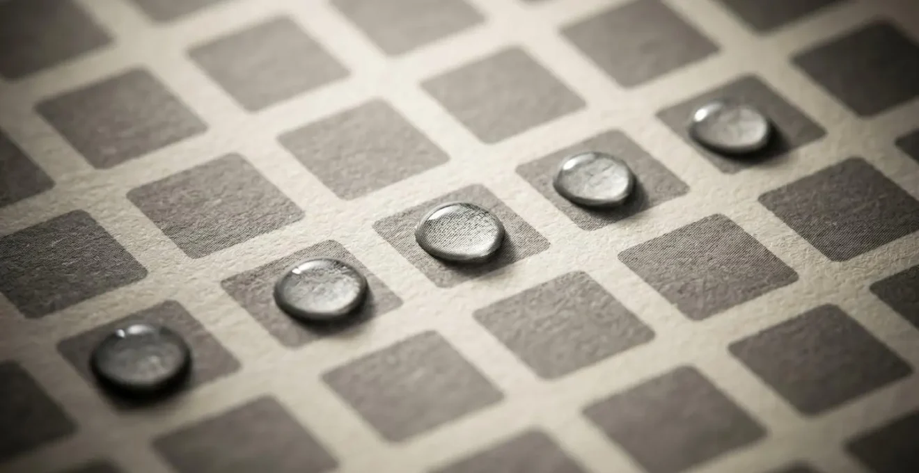 Vue macro d'un calendrier avec des gouttes d'eau marquant les cinq jours de délai légal pour déclarer un dégât des eaux