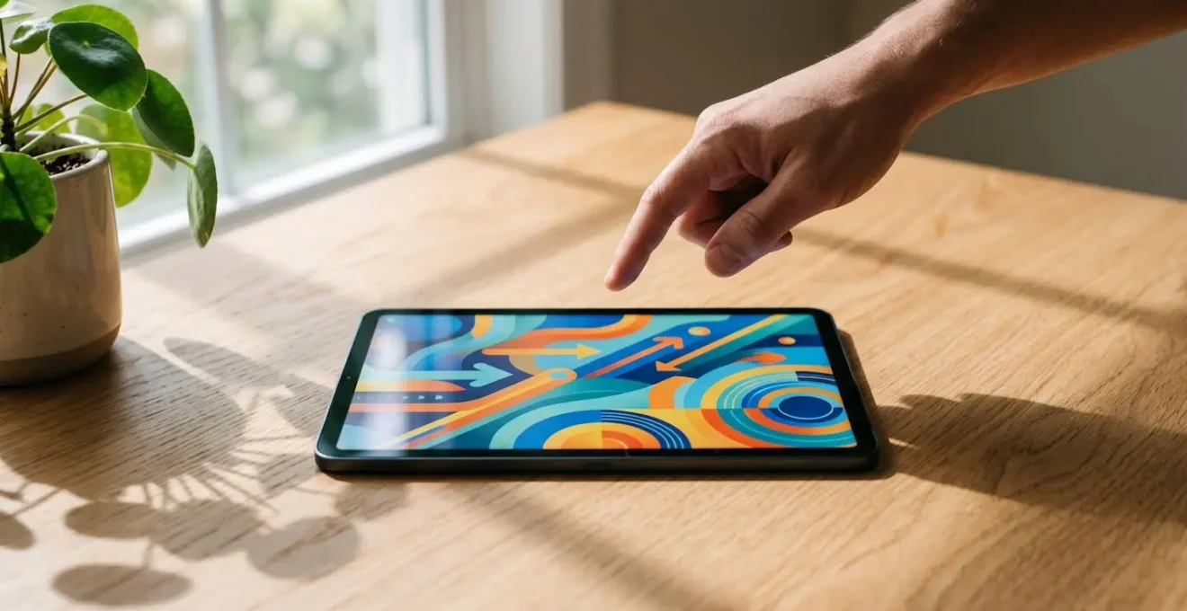Interface épurée sur tablette montrant un processus de résiliation simplifié